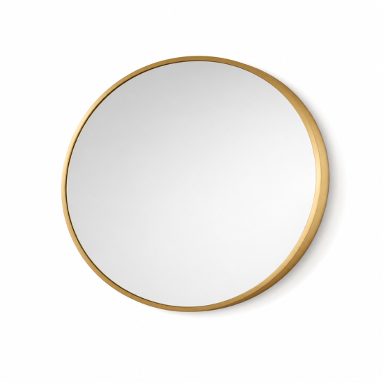Oglinda de Perete, Naimeed D7983, Rama din Aluminiu, 60 cm, auriu