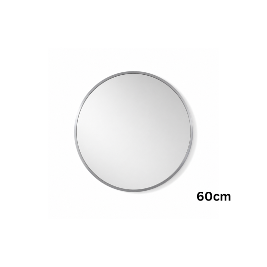 Oglinda de Perete, Naimeed D7984, Rama din Aluminiu, 60 cm, argintiu