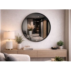 Oglinda de Perete, Naimeed D7988, Rama din Aluminiu, 80 cm, negru