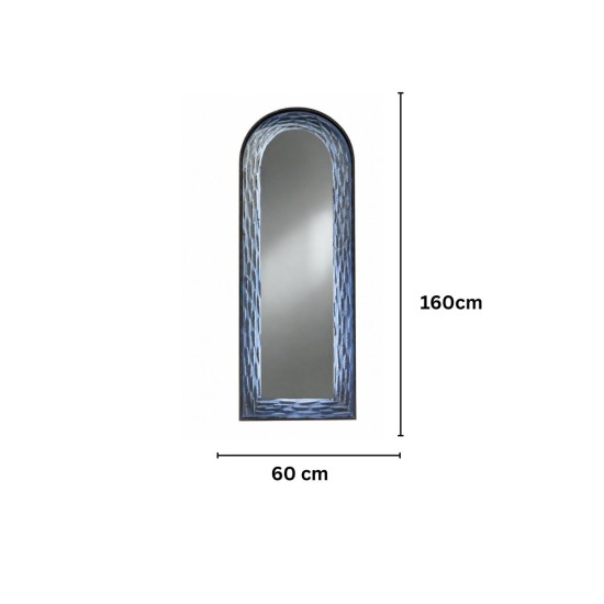 Oglinda LED de Perete Naimeed D7990, 3 Nuante de lumina, Touch, 60x160cm, auriu