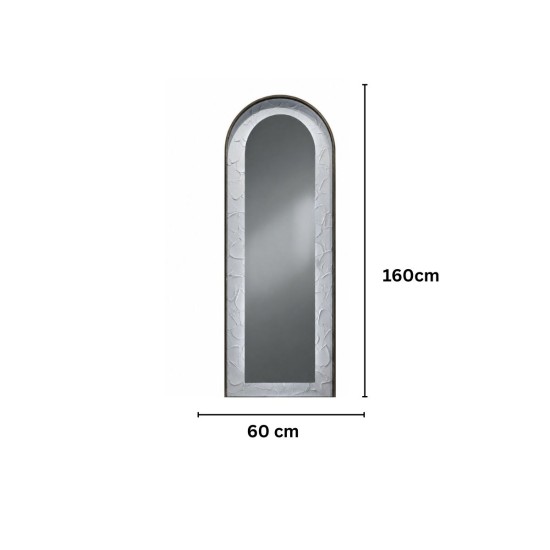 Oglinda LED de Perete Naimeed D7992, 3 Nuante de lumina, Touch, 60x160cm, auriu