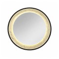 Oglinda LED de Perete, Naimeed D7997, Rama din Aluminiu  Negru, Insert Texturat, 3 Nuante de lumina, 80cm