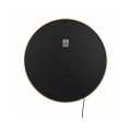 Oglinda LED de Perete, Naimeed D7997, Rama din Aluminiu  Negru, Insert Texturat, 3 Nuante de lumina, 80cm