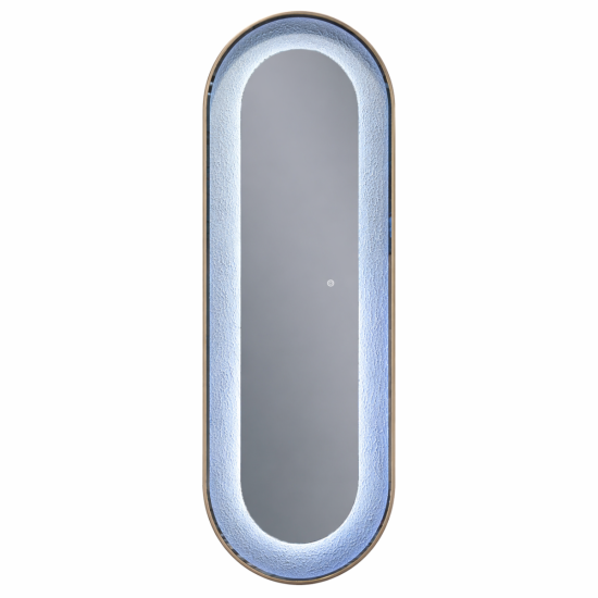 Oglinda LED de Perete, Naimeed D8006, Design Arcuit, 3  Nuante de lumina, Touch, 60x160 cm