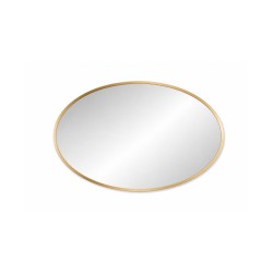 Oglinda Ovala de Perete, Naimeed D8013, Rama din Aluminiu, 50x70cm, auriu
