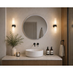 Oglinda de Perete, Naimeed D8014, Rama din Aluminiu, 80 cm, argintiu