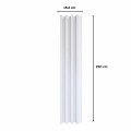 Panou decorativ riflaj WPC, montaj rapid, rezistenta ridicata, Naimeed D7534, 260x16.8x2.3cm, alb