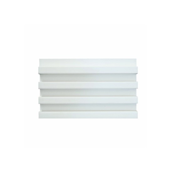 Panou decorativ riflaj WPC, montaj rapid, rezistenta ridicata, Naimeed D7534, 260x16.8x2.3cm, alb