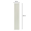 Panou decorativ riflaj WPC, montaj rapid, rezistenta ridicata, Naimeed D7536, 260x16.8x2.3cm, crem deschis