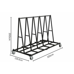 Carucior de transport tip A, cu roti, Dimensiuni 116.5x200x222cm