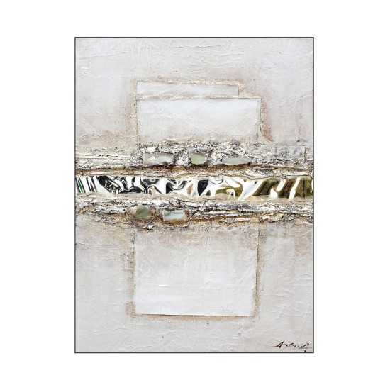 Tablou decorativ, 3D relief, Naimeed D7953, montat pe suport rigid si rama exterioara din lemn, 90x120x4cm