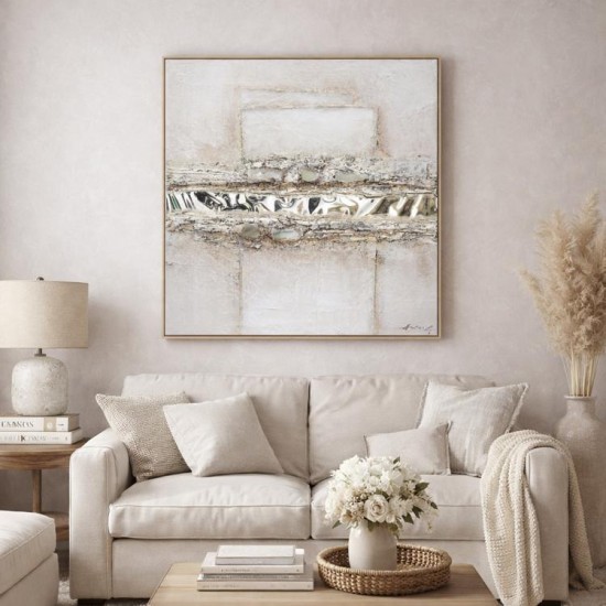 Tablou decorativ, 3D relief, Naimeed D7953, montat pe suport rigid si rama exterioara din lemn, 90x120x4cm