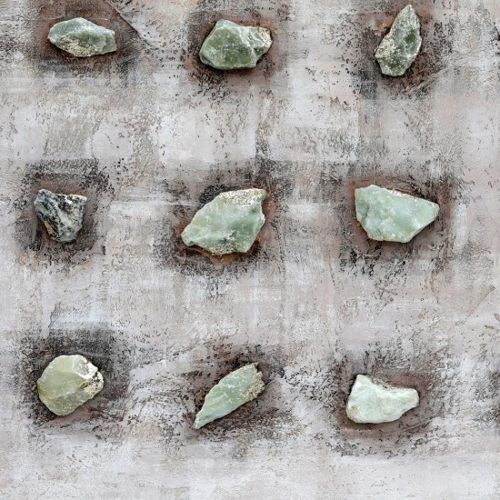 Tablou decorativ, 3D relief piatra naturalar, Naimeed D7959, montat pe suport rigid si rama exterioara din lemn, 90x120x4cm