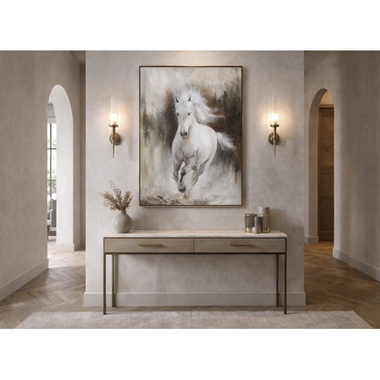 Tablou Decorativ, vopsea in ulei pe panza, Naimeed D7963, efect 3D, montat pe rama dubla din lemn, 100x140x4cm