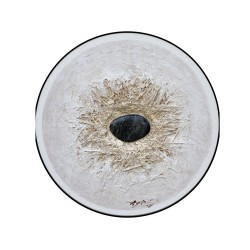 Tablou decorativ, 3D relief polimer, Naimeed D7964, montat pe suport rigid si rama exterioara din lemn, 80cm