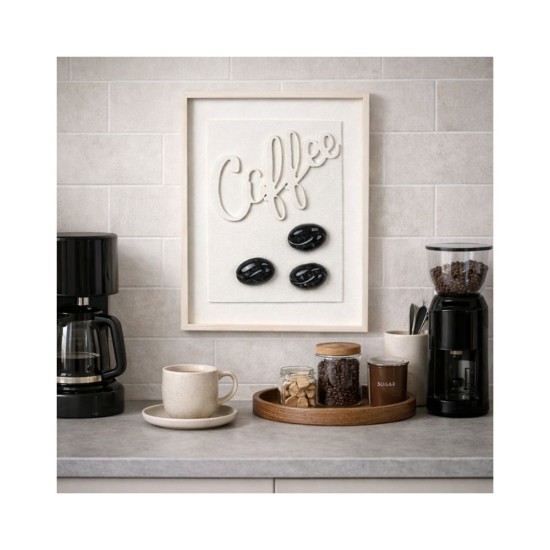 Tablou decorativ, efect 3D piatra naturala, Naimeed D7967, montat pe rama dubla din lemn, 32x42x4cm