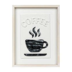 Tablou decorativ, 3D piatra naturala, Naimeed D7968, montat pe suport rigid si rama exterioara din lemn, 32x42x4cm