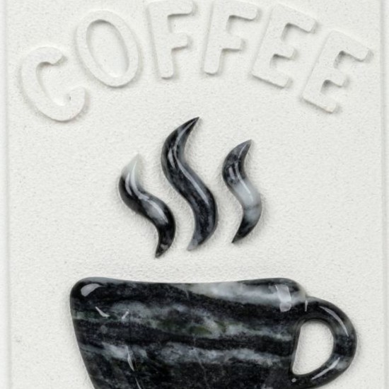 Tablou decorativ, 3D piatra naturala, Naimeed D7968, montat pe suport rigid si rama exterioara din lemn, 32x42x4cm