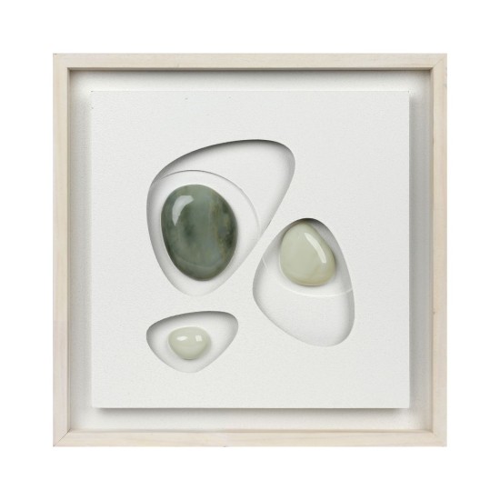 Tablou decorativ, 3D piatra naturala, Naimeed D7969, montat pe rama dubla din lemn, 42x42x3cm