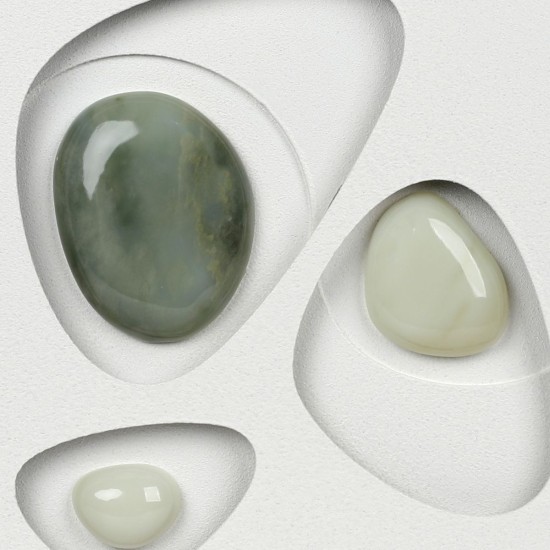 Tablou decorativ, 3D piatra naturala, Naimeed D7969, montat pe rama dubla din lemn, 42x42x3cm