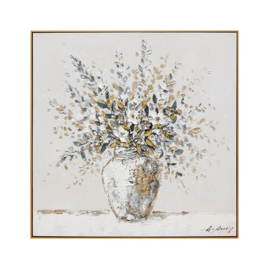 Tablou decorativ, efect 3D polimer rigid, Naimeed D7970, montat pe rama dubla din lemn, 80x80x4cm