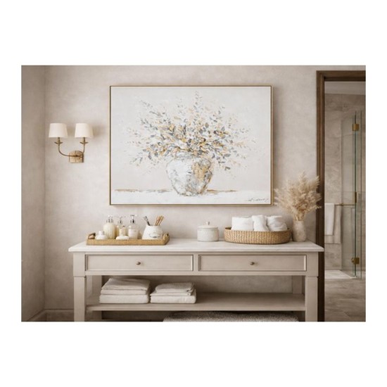 Tablou decorativ, efect 3D polimer rigid, Naimeed D7970, montat pe rama dubla din lemn, 80x80x4cm