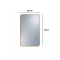 Oglinda Dreptunghiulara de Perete, Naimeed D7972, Rama din Aluminiu, 50x70cm, gold