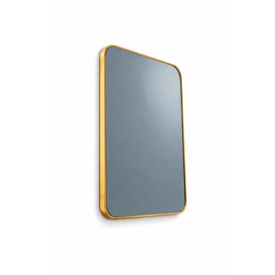 Oglinda Dreptunghiulara de Perete, Naimeed D7972, Rama din Aluminiu, 50x70cm, gold