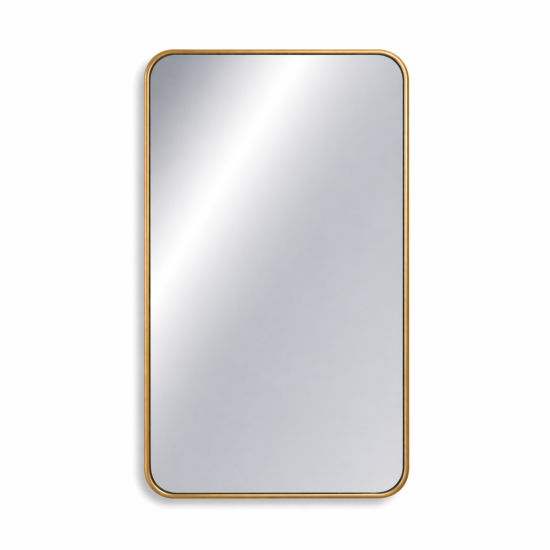 Oglinda Dreptunghiulara de Perete Naimeed D7973, Rama din Aluminiu, 50x70cm, auriu