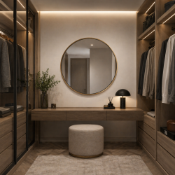 Oglinda de Perete, Naimeed D7986, Rama din Aluminiu, 80 cm