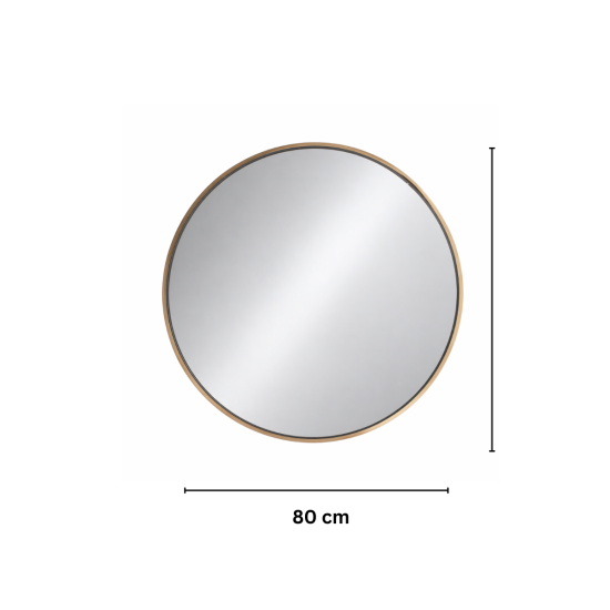Oglinda de Perete, Naimeed D7986, Rama din Aluminiu, 80 cm