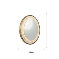 Oglinda LED de Perete, Naimeed D7995, Rama din Aluminiu, Insert Texturat, 3 Nuante de lumina, 80cm, Auriu