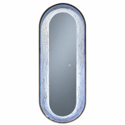 Oglinda LED de Perete, Naimeed D8001, Design Arcuit, 3  Nuante de lumina, Touch, 60x160 cm