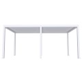 Pergola bioclimatica, iluminare LED, aluminiu, acoperis motorizat, Naimeed D6788, 600x300x250cm, Alb