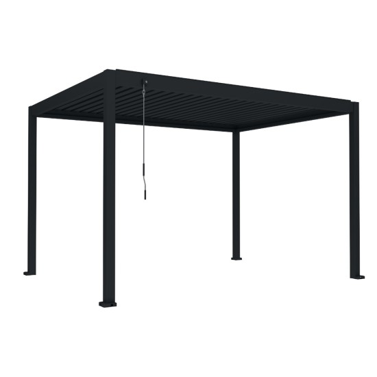 Pergola bioclimatica, aluminiu, Naimeed D6806, 400x300x250cm, Negru