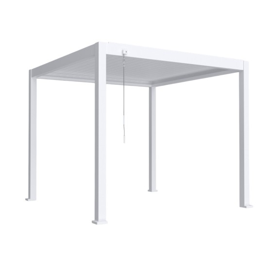 Pergola bioclimatica, aluminiu, Naimeed D6801, 300x300x250cm, Alb
