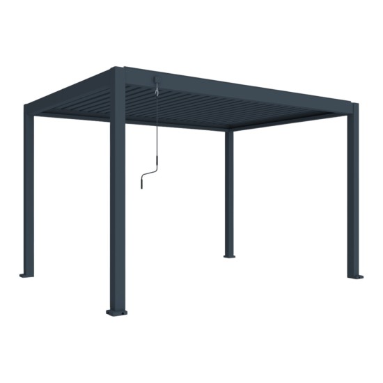 Pergola bioclimatica, aluminiu, Naimeed D6802, 400x300x250cm, Gri antracit