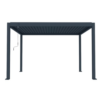 Pergola bioclimatica, aluminiu, Naimeed D6802, 400x300x250cm, Gri antracit