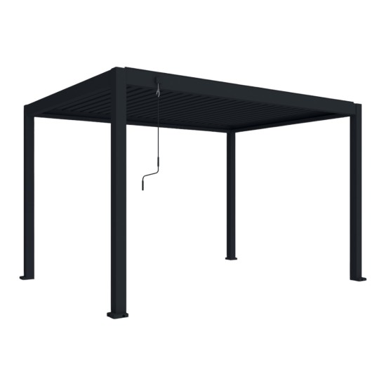 Pergola bioclimatica, aluminiu, Naimeed D6803, 400x300x250cm, Negru