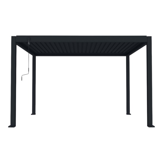 Pergola bioclimatica, aluminiu, Naimeed D6803, 400x300x250cm, Negru