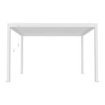Pergola bioclimatica, aluminiu, Naimeed D6804, 400x300x250cm, Alb