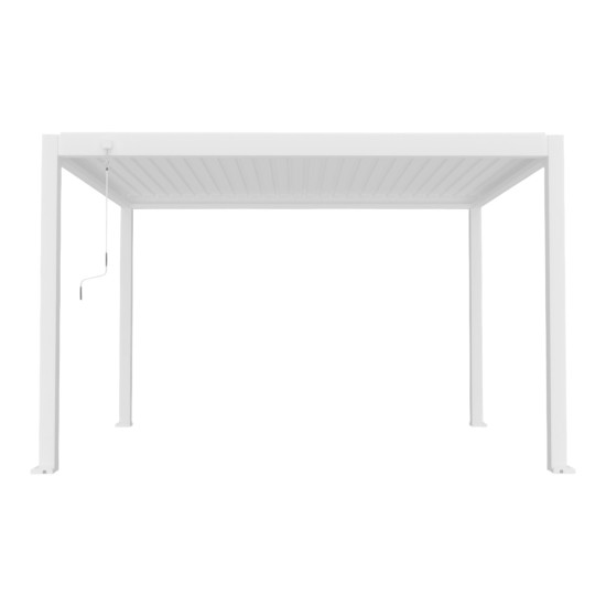 Pergola bioclimatica, aluminiu, Naimeed D6804, 400x300x250cm, Alb