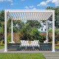 Pergola bioclimatica, aluminiu, Naimeed D6801, 300x300x250cm, Alb
