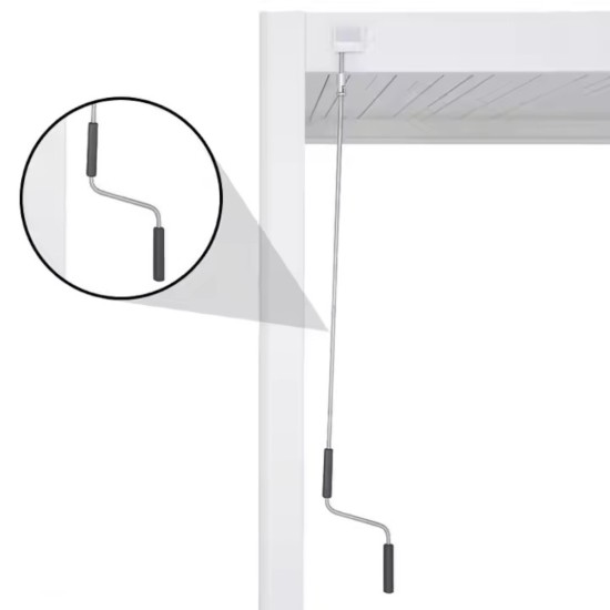 Pergola bioclimatica, aluminiu, Naimeed D6807, 400x300x250cm, Alb